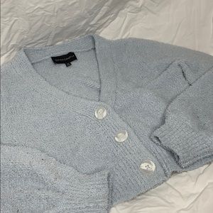 Baby blue crop cardigan